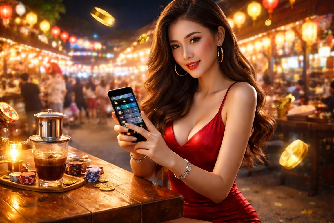 Người hâm mộ esports theo dõi trận đấu và đặt cược tại Phú Quốc trong không gian cà phê hiện đại